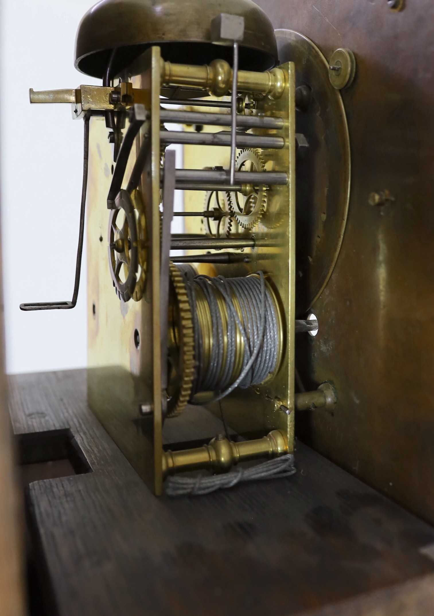 John Miller of London, apprenticed to Joseph Knibb. A William III walnut eight day longcase clock, W.48cm H.213cm